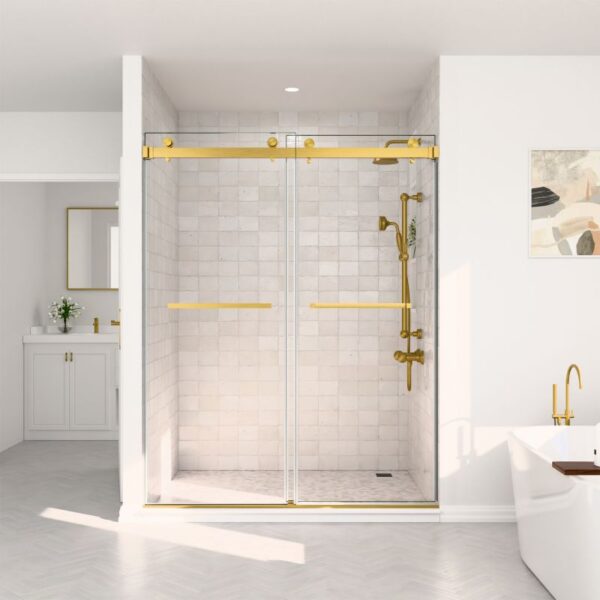 Double Sliding Door--Brushed Gold
